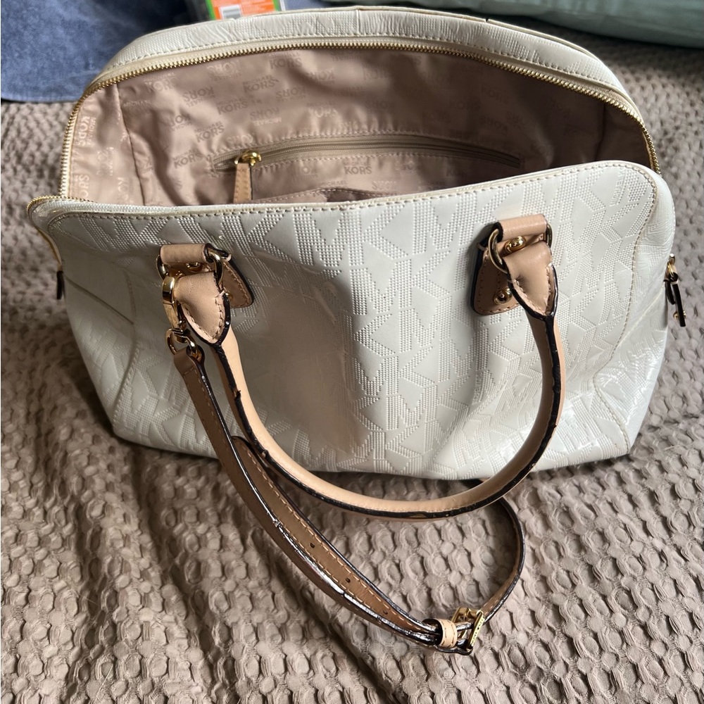 Michael Kors White Patent leather bag